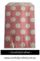 12 Favour Paper Bags - Polka Dot - Light Pink #FB38
