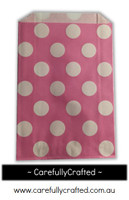 12 Favour Paper Bags - Polka Dot - Pink #FB40