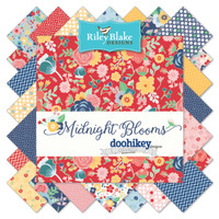 Riley Blake Fabrics Layer Cake - Midnight Blooms by Doohikey Designs