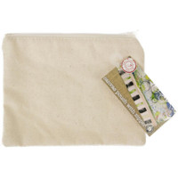 Canvas Zippered Pouch 5.5" x 7.5" - Planner Pouch