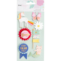 American Crafts - Dear Lizzy Stay Colorful Layered Stickers