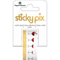 Paper House Sticky Pix Washi Tape - Set of 2 - Wine