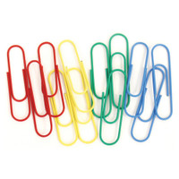 Jumbo Paper Clips - Set of 12 - Rainbow