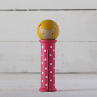 Doohikey Designs - Binding Babies Large - Hot Pink with Whtie Dots 