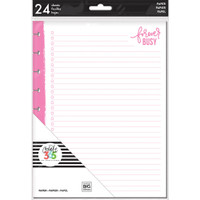 The Happy Planner - Me and My Big Ideas - Classic Refill Note Paper - Full Sheet - Forever Busy Neon (Checklist) 