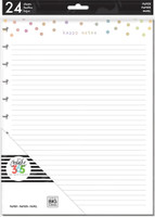The Happy Planner - Me and My Big Ideas - Big Refill Note Paper - Full Sheet - Foil Happy Life Fill Paper - (Lined, Checklist, Dot Grid)