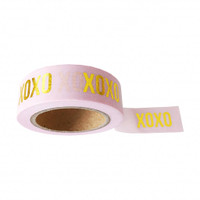 Studio Stationery - Washi Tape - Pink with Gold Foil - XOXO