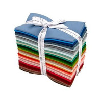 Robert Kaufman Fabric Precuts - Reef Kona & Essex Coordinates by Elizabeth Hartman - Fat Eighth Bundle 