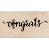 American Crafts Wooden Stamp - Congrats - Wedding Stamp