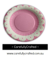 16 Paper Plates - Pink - Flower #PP1
