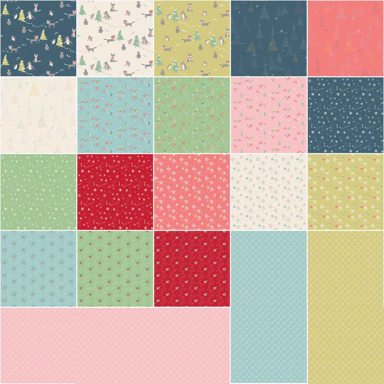 Riley Blake Designs Fat Quarter Bundle Winter Tales By Minki