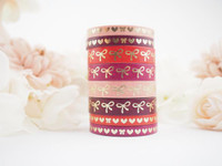 The Pink Room Co - Sugar and Spice Bow and Heart Washi Collection - The Pink Room Co Exclusive Original