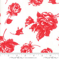   Moda Fabric - Smitten - Bonnie & Camille - Rosy Cream Red #55170 21