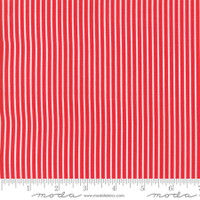 Moda Fabric - Smitten - Bonnie & Camille - Pinstripe Red  #55173 11