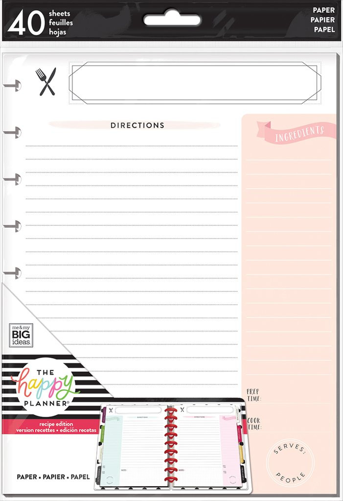 20 Sheets of Graph Paper and Note Paper The Happy Planner Scrapbooking Supplies Classic Size 40 Sheets of Pre-Punched Paper me /& my BIG ideas Note Filler Paper Doodle Take Notes
