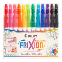 Pilot Frixion Assorted Colour Erasable Felt Tip Pens - Set of 12
