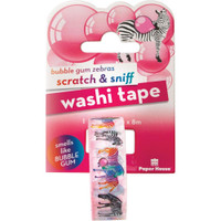 Paper House - Scratch & Sniff Washi Tape - Bubble Gum Zebras