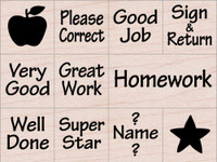 Hero Arts - Woodblock Stamp Set - Messages from Your Teacher 