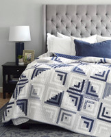 Sweet Escape Quilt Kit - Thimble Blossoms - Bonnie and Camille Wovens - Navy and Gray Wovens 