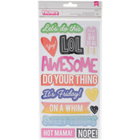 Amy Tangerine - On A Whim - Thickers Stickers - LOL Phrase/Chipboard