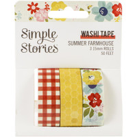Carpe Diem - Simple Stories - Summer Farmhouse Washi Tape - Set of 3