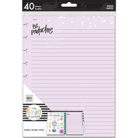 The Happy Planner - Me and My Big Ideas - Big Filler Paper - Be Productive (Lined)