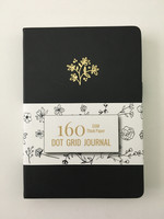 Buke Stationery - Hardcover Dot Grid Journal Notebook - 160GSM Thick Pages - Black Floral