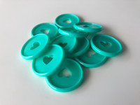 Plastic Planner Discs - Medium (35mm) - Teal - Set of 11