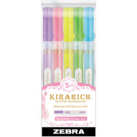 Zebra Kirarich Chisel Tip Glitter Highlighter - Set of 5 