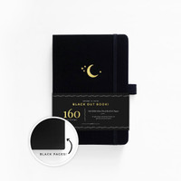 Archer & Olive - A5 Crescent Moon Dot Grid Notebook (Blackout)