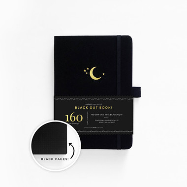 crescent blackout archer notebook olive dot a5 grid moon carefullycrafted