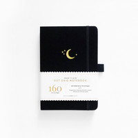 Archer & Olive - A5 Crescent Moon Dot Grid Notebook (White)