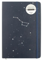 Recollections - Navy Blue Stars Leatherette Guided Journal