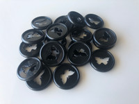 Plastic Planner Discs - Small (26mm) - Black - Butterfly - Set of 11