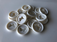 Plastic Planner Discs - Small - White - Butterfly - Set of 11