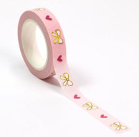 Washi Tape - Foil Bow and Hearts 