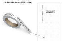 Sunshine Sticker Co - Washi Tape - Heart Checklist (5mm) - White Background