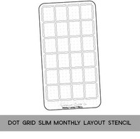 Sunshine Sticker Co - Monthly Layout Stencil - Dot Grid Slim
