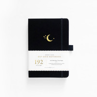 Archer & Olive - A5 Crescent Moon 192 Pages Dot Grid Notebook (White)