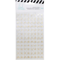 Heidi Swapp - Memory Planner - Clear Stickers - Gold - Date Numbers & Icons