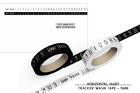 Sunshine Sticker Co - Washi Tape - Horizontal Habit Tracker (5mm) 
