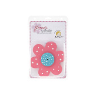 Doohikey Designs - Flower Spindles™ Pink Aqua White Dot