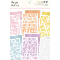 Color Vibe Alpha Bright Carpe Diem A5 Sticker Book Simple Stories