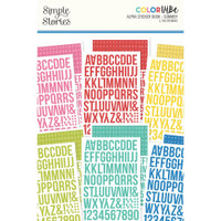 Color Vibe Alpha Bright Carpe Diem A5 Sticker Book Simple Stories