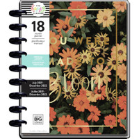planner happy dated florals vertical months 2022 2021 classic pressed moody