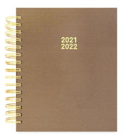 Recollections - 2021 - 2022 Brown Daily Planner - 12 Months (Dated, Daily)