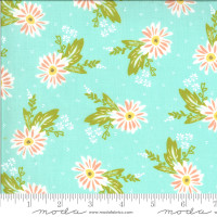 Moda Fabric - Happy Days - Sherri & Chelsi - Carnation Aqua #37600 18