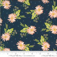 Moda Fabric - Happy Days - Sherri & Chelsi - Carnation Navy #37600 20