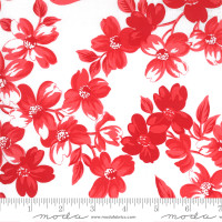 Moda Fabric - Sunday Stroll - Bonnie & Camille - White Red #55220 22