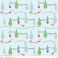 Riley Blake Fabric - Pixie Noel - Tasha Noel - Aqua #5251